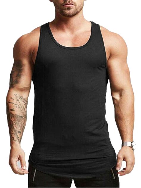 Lookwoild Lookwoild Mens Vest Muscle Sleeveless Tank Top T Shirt