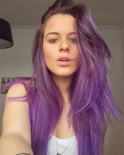 Colored Purple Hair Andressa Almeida Cabelo Colorido Roxo Divas Purple Hair Hair Goals