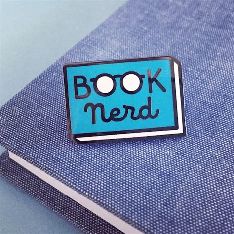 Book Nerd Enamel Pin Book Enamel Pin Reading Pin Lapel Etsy