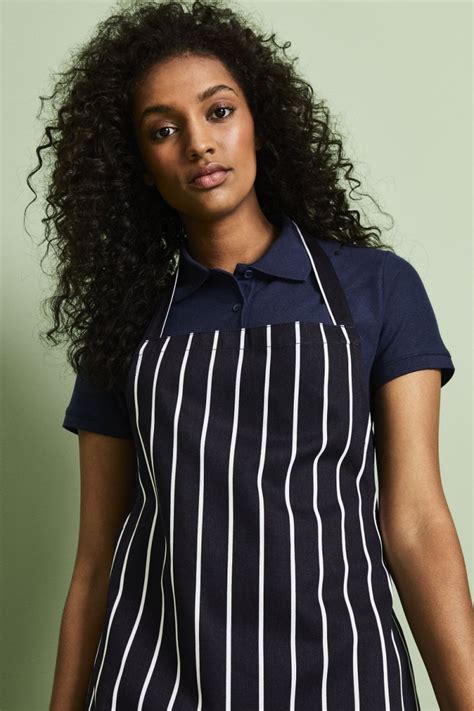 Bib Apron Navywhite Stripe