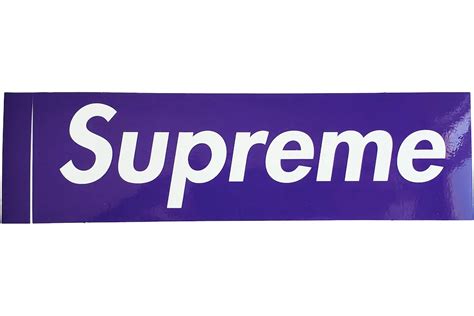 Supreme X Three 6 Mafia Purple Box Logo Sticker Kr