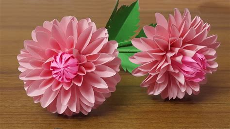 Diy Paper Dahlia Tutorial Easy And Beautiful Paper Flowers Paper