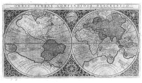 1587 Map Of The World Latin