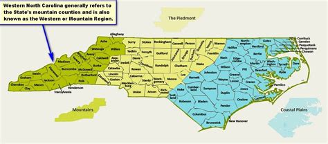 Map Of Western Nc Counties Middle East Political Map