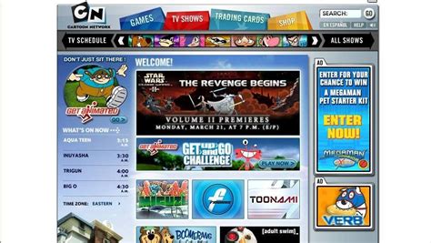 The Old Cartoon Network Website Nostalgia
