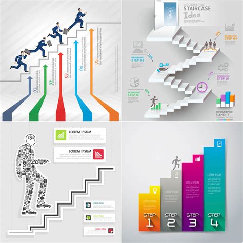 Infographic With The Career Ladder Vector Free Download Vectorpicfree