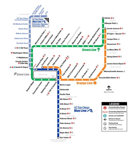 Transit Maps: Submission – Official Map: San Diego Trolley Diagram, 2021