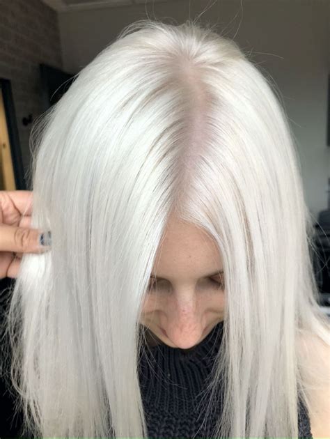 Nordic White Bleach Retouch All Over White Blonde Ice Blonde Hair