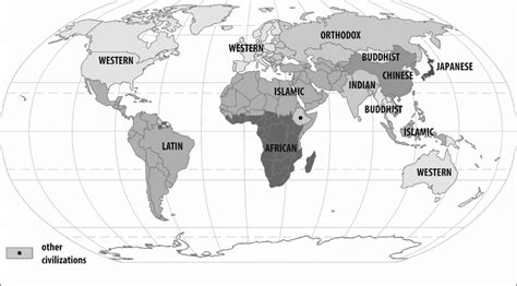 Civilizations According To Huntington 1996 Source Huntington 1996