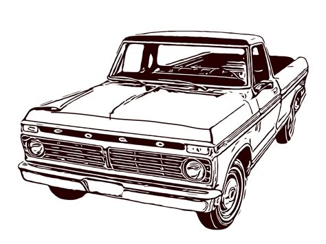 1973 Ford F 100 Pickup Png Svg Dxf Eps Archivos Vectoriales Etsy