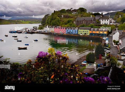 Promenade In Portree Isle Of Skye Scotland United Kingdom Europe