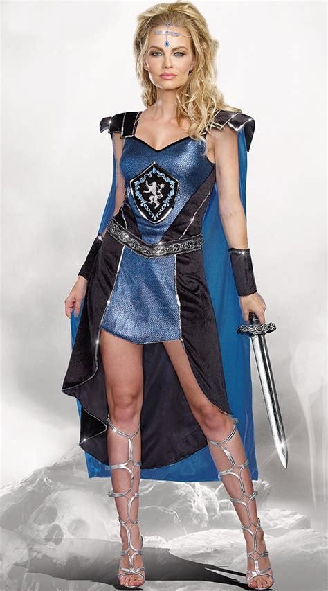 Vocole Women Roman Warrior Costume Middle Ages Sexy King Slayer Fancy