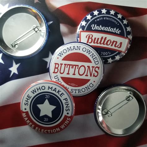 Custom Buttons 225 Inch Pinned Back Custom Buttons