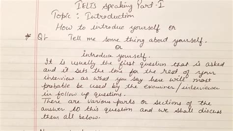 How To Introduce Yourself First Question Ielts Speaking Part 1