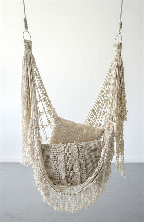 The original purpose of a chair rail was to guard the wall against damage the backs of errant chairs. Handmade Macrame Hammock Chair | BonfireHeartCo on Etsy # ...