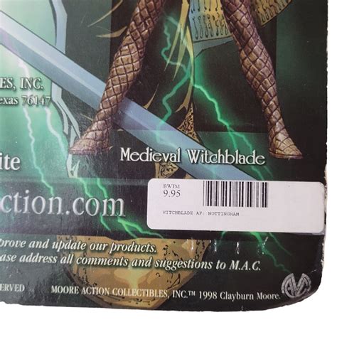 Witchblade Nottingham Action Figure Sealed In Original Package 1998 Top