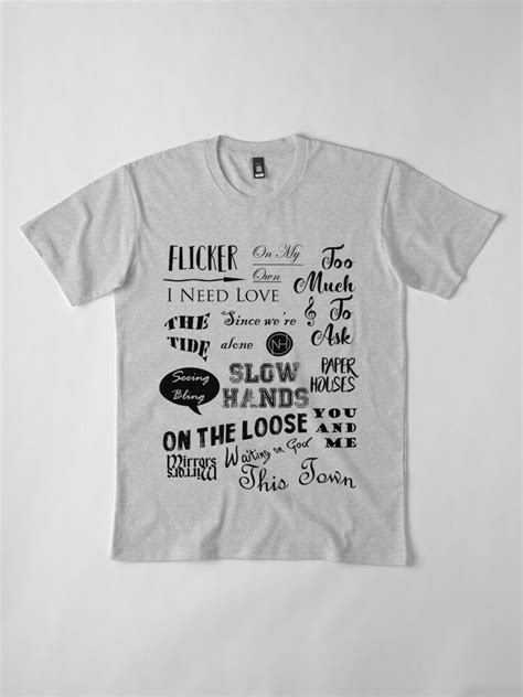 Flicker Songs Niall Horan T Shirt By Laurasplace Redbubble