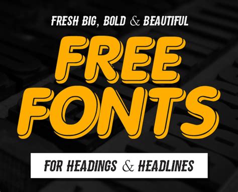 You'll love ▀█▀ █▬█ █ ▄█▀ large font generator ♡. Fresh Free Fonts for Big Bold Headings | Fonts | Graphic ...