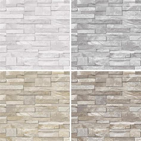 Grandeco Stone Pattern Wallpaper Faux Effect Realistic