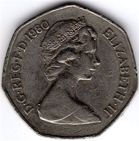 1980 50p Coin Rare Collectable Old Large Style Fifty Pence A Ebay