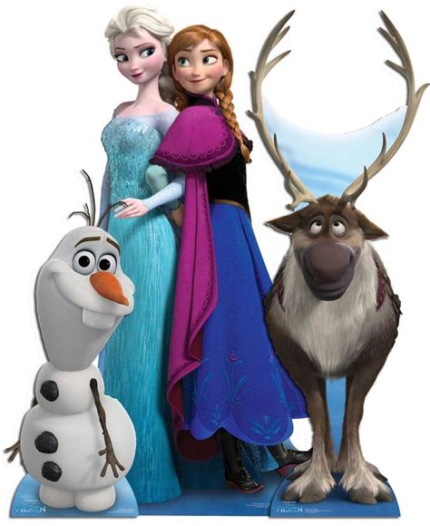 Anna Elsa Sven And Olaf Frozen Disney Cardboard Cutout Standee Collection Frozen Images