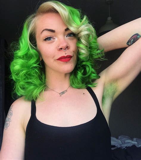 Women With Dyed Armpit Hair Awkward Instagram Beauty Trend