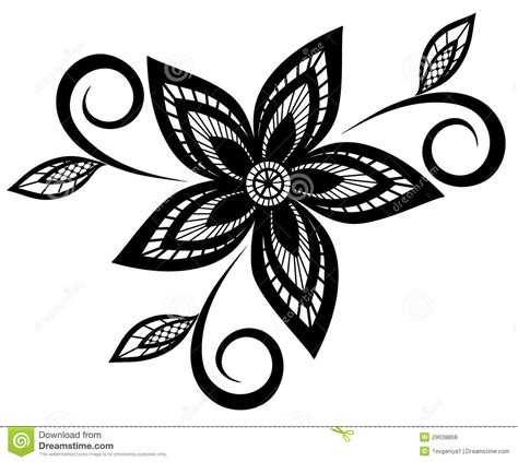 Pattern and quality are superb!! Black And White Floral Pattern Design Element. Stock ...