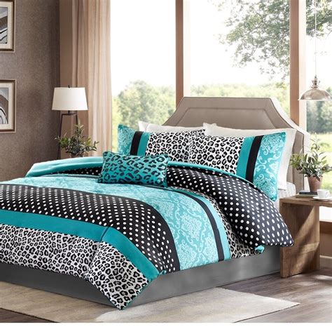 Slip the stretchy sheets over the crib mattress to provide a soft these sets include the basic bedding pieces, but add extra decor items in matching colors. GIRLS BEDDING SET MODERN KIDS TEEN COMFORTER AQUA TEAL ...