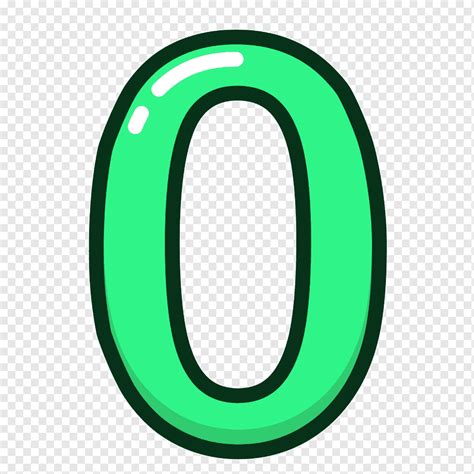 Green Number Numbers Study Zero Letters And Numbers Icon Png