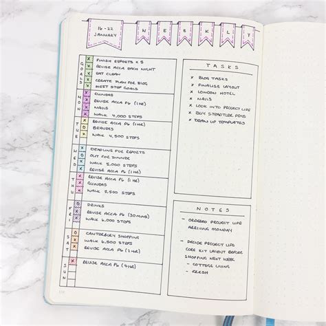 Simple Weekly Layout And Template Kate Louise