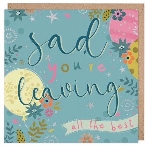 Sad Youre Leaving Greeting Card Greeting Card Buy Online