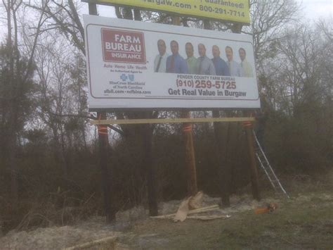 Farm family has been providing insurance protection for families and businesses in rural and suburban areas of the northeast and great atlantic regions since the 1950s. Farm Bureau Pender County Hampstead, NC - Grey Outdoor Billboards