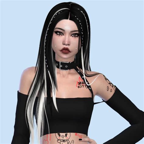 The Sims 4 Egirl 🖤 In 2022 Sims Sims 4 Women