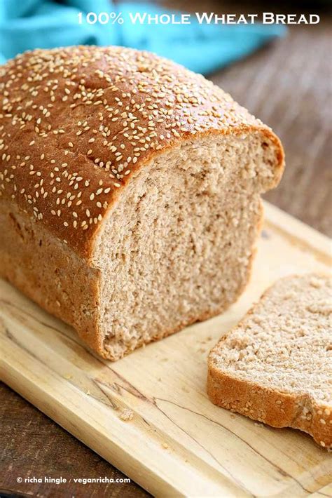With a tender and moist texture and soft buttery flavor, it has all the goodness of the classic jiffy version and yet is much healthier for you (and secretly vegan!) at the same time. 100% Whole Wheat Bread Recipe - Vegan Richa