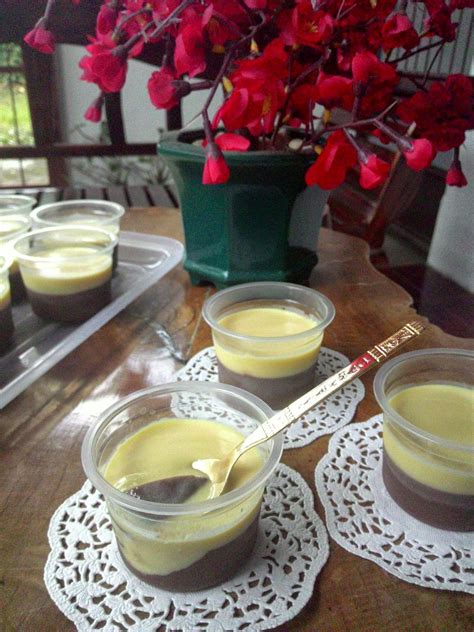 Campur semua bahan sampai rata dan tidak bergerindil. Dapur Wieda : Puding Coklat Lembut ala KFC