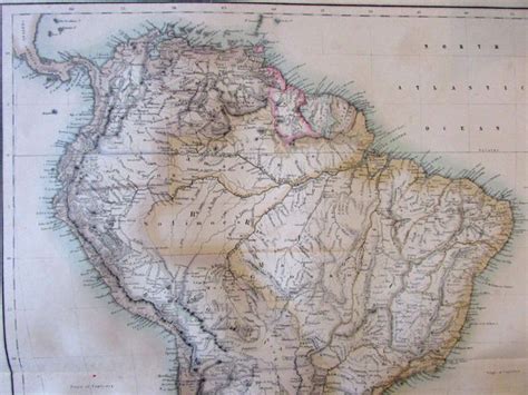 South America Fullarton C 1855 Large Folio Sheet Map Color Lithograph
