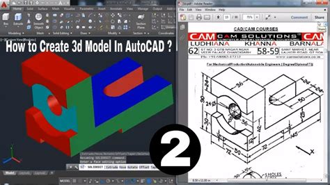Autocad 3d Modeling Tutorial Autocad 3d Basic Tutorial Youtube