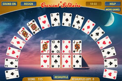 Crescent Solitaire Deluxe Cards Games Gamingcloud