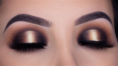 Black And Gold Smokey Halo Eye Makeup Tutorial Twtbit