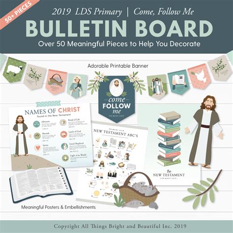 2019 Lds Primary Come Follow Me New Testament Bulletin Board The