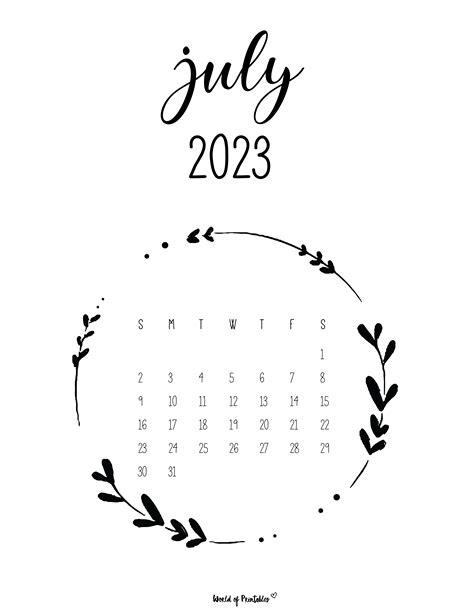 July 2023 Calendars 100 Best World Of Printables