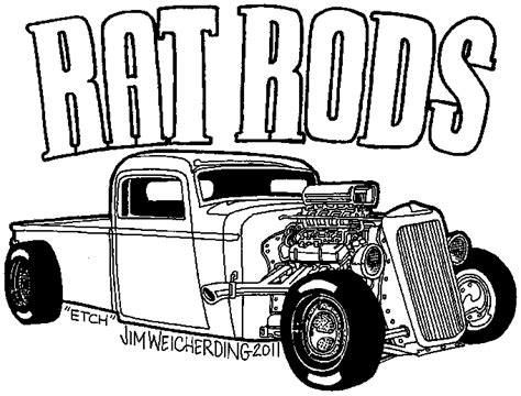 Hot Rod Coloring Page Coloring Home