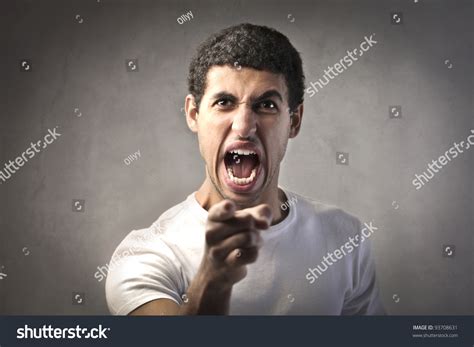 Angry Man Pointing His Finger Someone Stock Photo 93708631 Shutterstock