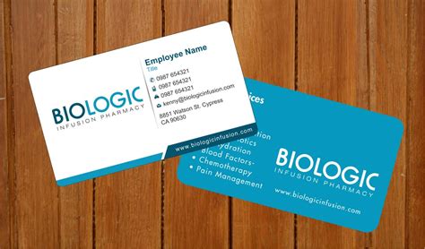 Elegant Playful Pharmacy Business Card Design For Biologic Infusion