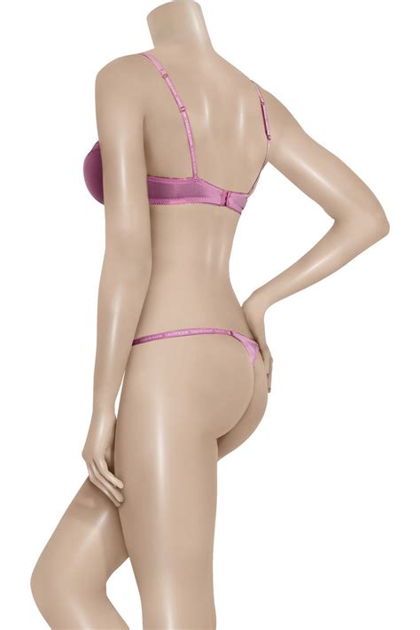 Calvin Klein Sheer Pretty Lace Thong In Pink Lyst