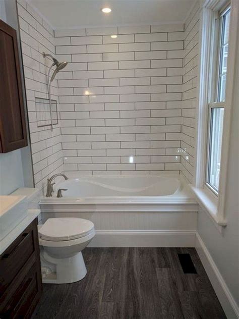 This is an example of a small classic ensuite bathroom in london with an alcove bath, white walls, a submerged sink, white floors and grey worktops. 80+ Luxury Small Bathroom Decorating Ideas | Bathtub ...