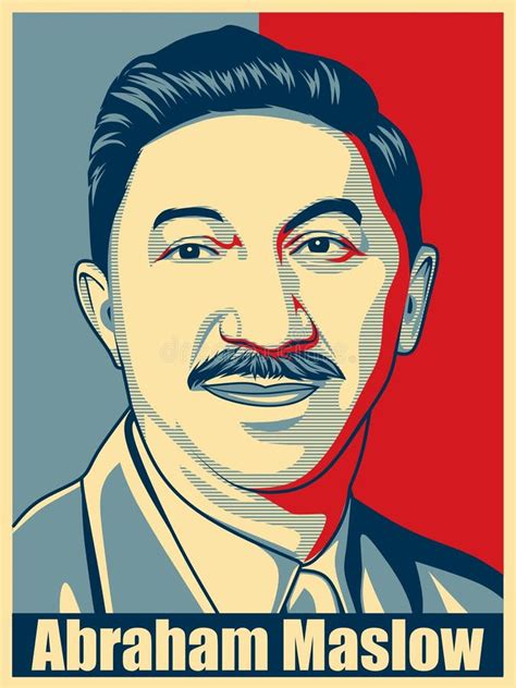 Abraham Maslow Vector Portrait Illustration Editorial Image