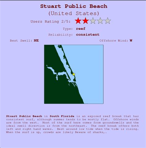 stuart public beach prévisions de surf et surf report florida south usa