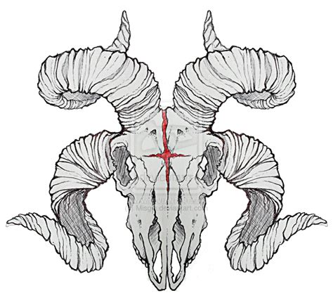 Dreadful Goat Skull Tattoo Design | Рисунок черепа, Рисунки черепов