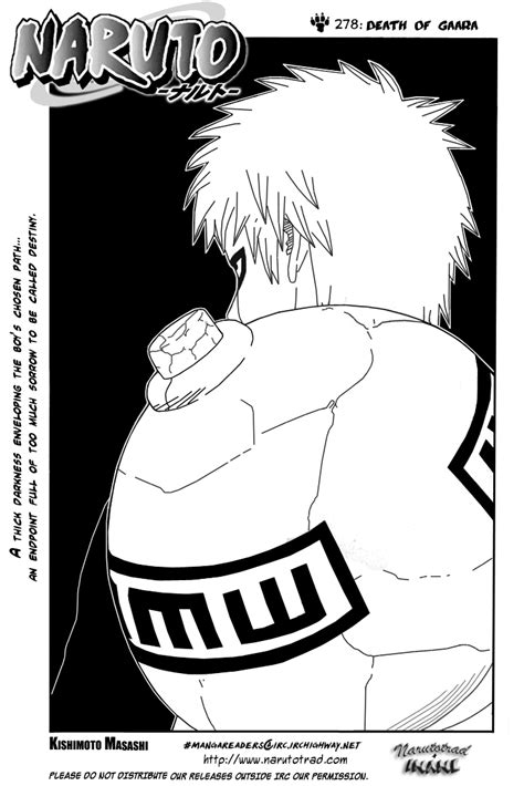 Naruto Shippuden Vol31 Chapter 278 Death Of Gaara Naruto Manga